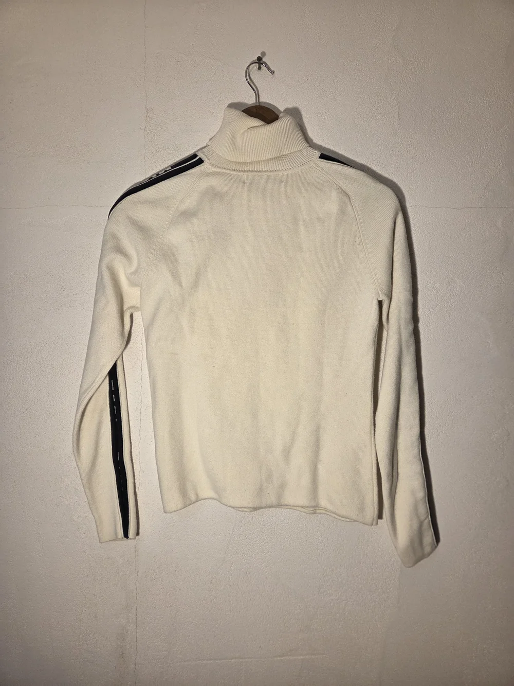 Vintage Michael Kors Y2K Logo Tape Turtleneck Sweater Ivory Knit M